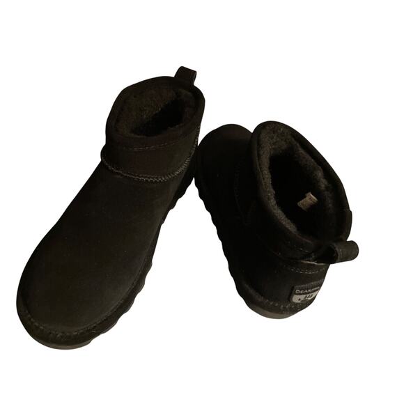 Bearpaw Women's Shorty Pull On Bootie Black - NEW WO BOX- Size 9 Winter Boots - Picture 1 of 4